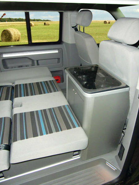 Cuisine France Anthracite Métallisé - Module de cuisine pour VW T6/5 California Beach avec technologie - Partie préfabriquée