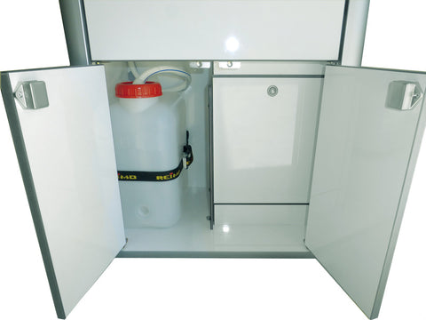 REIMO FLEX KITCHEN - Mobile cucina estraibile con tecnologia integrata - Argento lucido