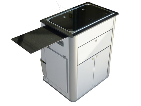 REIMO FLEX KITCHEN - Mobile cucina estraibile con tecnologia integrata - Argento lucido