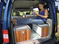 Sitz-/Staubox 60L für VW Caddy Active KR+LR
