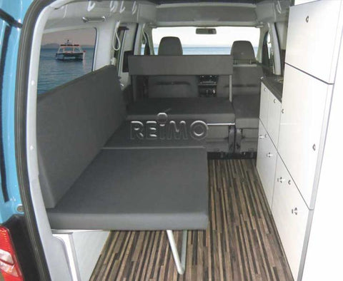 Lit de camp avec banquette rabattable pour VW CADDY Maxi &amp; Camp construit de 8/2010 à 8/2020