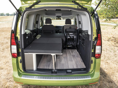 Bett mit Klappsitzbank für VW Caddy LR (ab 5/20) / Ford Connect LR (ab 2023) - Weekender 2