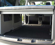 Sistema letto trasformabile VW Caddy Maxi 200 x 133 cm con cuscini e fodere