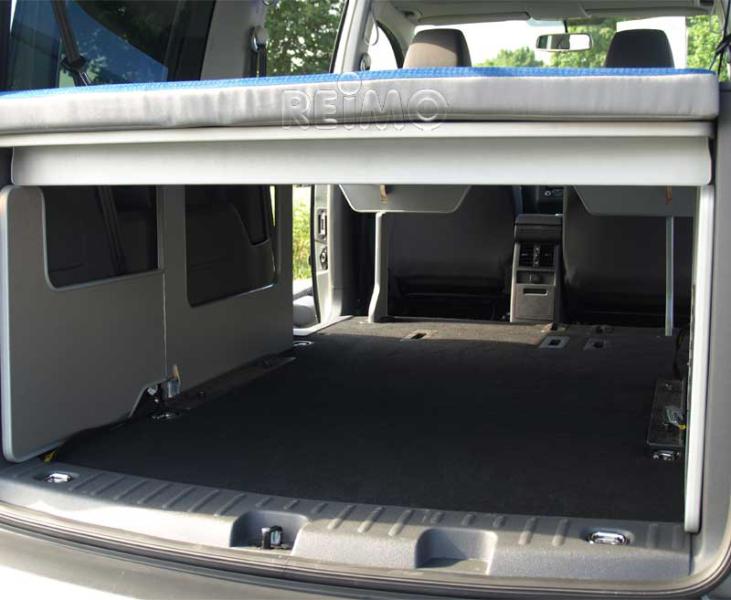 VW Caddy Maxi nachrüstbares Bettsystem 200 x 133 cm mit Polstern + Bezügen