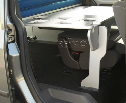 Sistema letto trasformabile VW Caddy Maxi 200 x 133 cm con cuscini e fodere