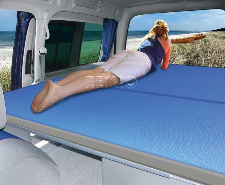 VW Caddy Maxi nachrüstbares Bettsystem 200 x 133 cm mit Polstern + Bezügen