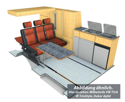 Möbelzeile TrioStyle für VW T6/5 langer Radstand Fertigteil ohne Technik