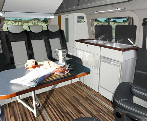 Linea di mobili TrioStyle come parte prefabbricata bianca per Ford Transit Custom, KR