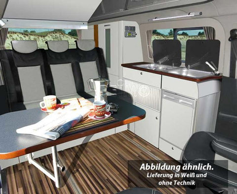 Linea di mobili come parte prefabbricata per Ford Transit Custom kR TrioStyle - Decorazione: Argento
