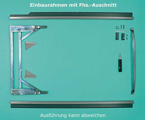 Einbaurahmen für VW T6.1/T6/T5 kurzer Radstand mit Klimatronic - Mit Fahrerhausausschnitt