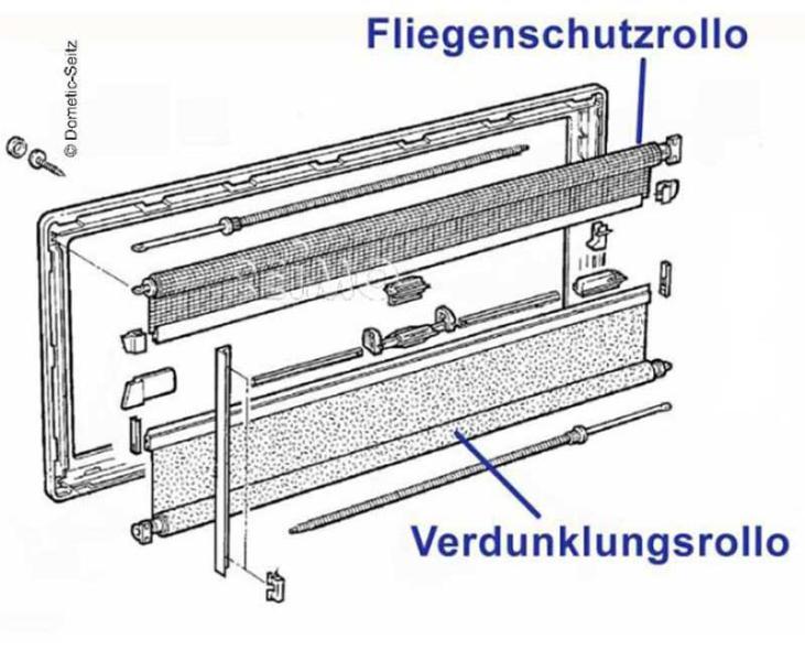 S4 Fenster-Ersatzteil - Fliegenschutzrollo in weiß