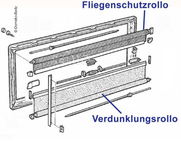 S4 Fenster-Ersatzteil - Fliegenschutzrollo in weiß