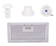 Abluft Set 4-teilig mit Dachschornstein, Ventilator, Adapter, Filter