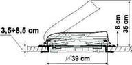 Frontspoiler Weiss für Dachhauben und Dachfenster 36–40 cm