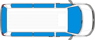 Thermomattenset VW T5/T6 kurzer Radstand ab 2003 8-teilig - Ohne Komfortverkleidung