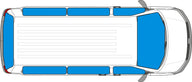 VW T7 set completo 8 pezzi - con lunotto posteriore