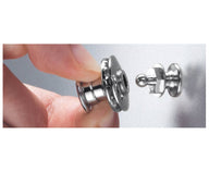 Bottoni automatici di sicurezza LOXX, argento, 5 pezzi