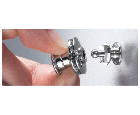 Bottoni automatici di sicurezza LOXX, argento, 5 pezzi