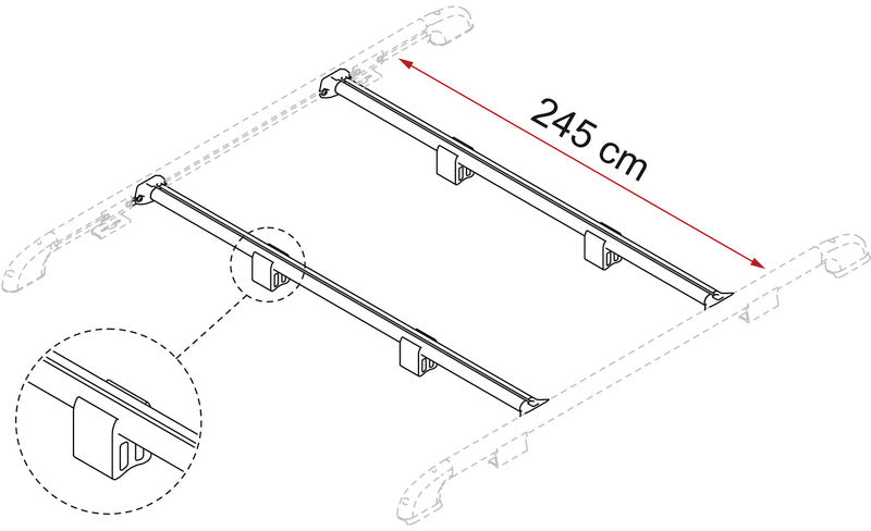 Querstange für Dachreling 41100