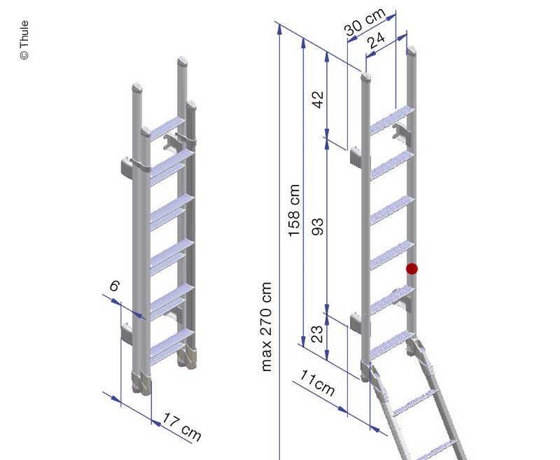 Alu-Leiter 11-stufig klap