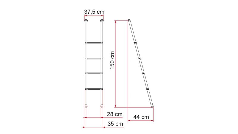 Innenleiter, Alkoven- bett-Leiter 1575 mm