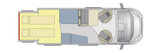 Concetto di camera da letto XXL - estensione per furgoni L1-L3, H2
