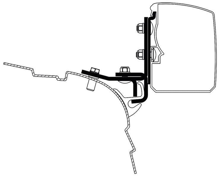 Thule Markise 3200, Adapter VW T5/T6 Minivan Multi Rail LHD