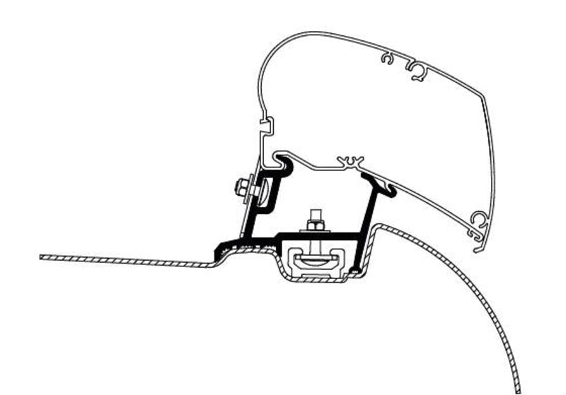 Adapter Thule Mercedes Sprinter > 2007, VW Crafter 2007-2016 OE Truck