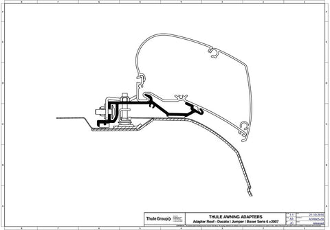 Adattatore per Omn. 6002/6900, versione piana, Ducato