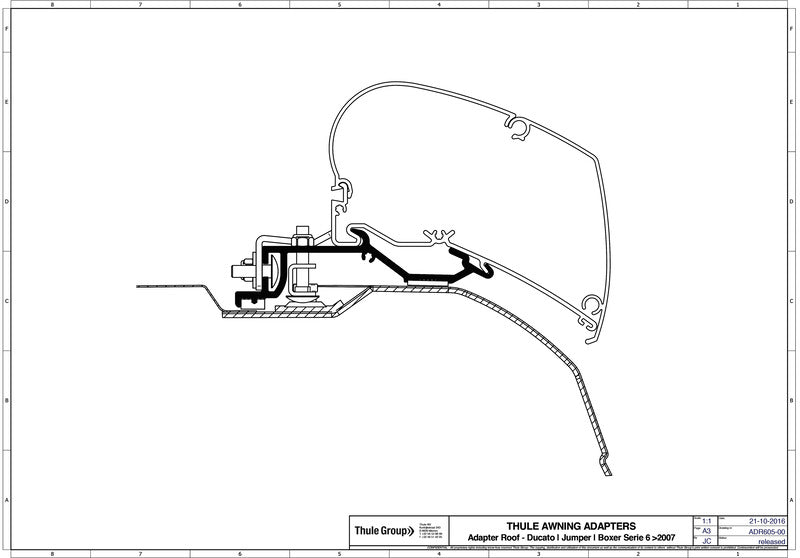 Adapter für Omn. 6002/6900, flache Version, Ducato