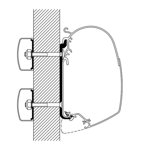 Set di adattatori piatti universali Omnistor per tende da sole Serie 5