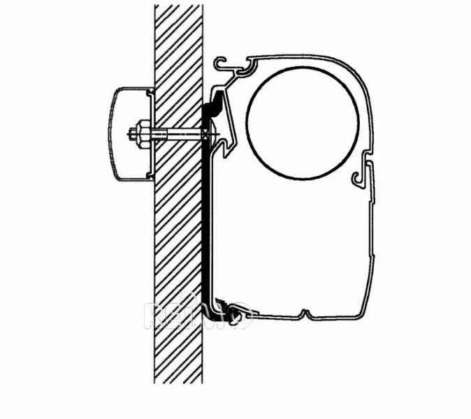 Universal Omnistor Flachadapter Länge: 4 Meter für Markisen der Serie 5