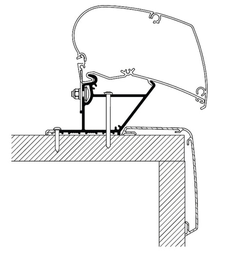 Adattatore per tetto sollevabile Ducato H2