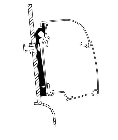 Adattatore per tendalino Omnistor per veicoli Westfalia