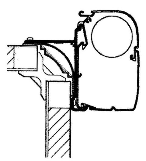 Adattatore per tendalino Omnistor per veicoli semi-integrati Adria