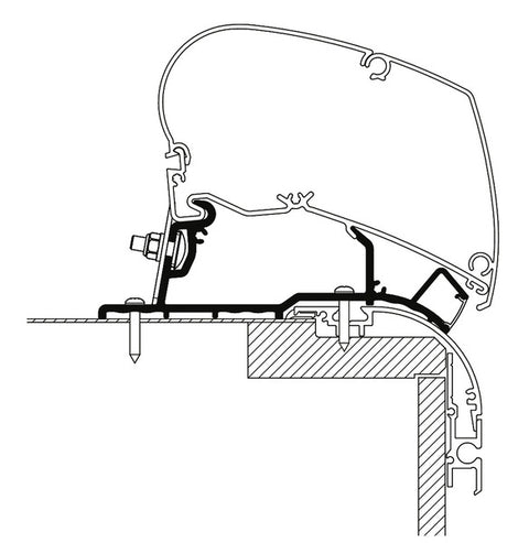 Adattatore per tendalino Omnistor, Eriba Nova 2020, 425 cm