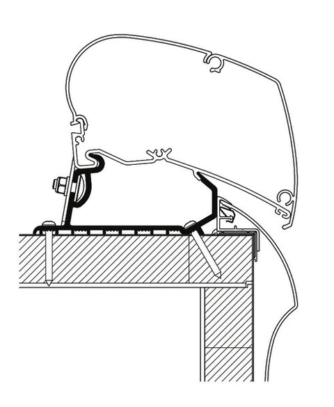 Adattatore per tenda da sole Omnistor, Hobby Optima LED, Deluxe/Premium