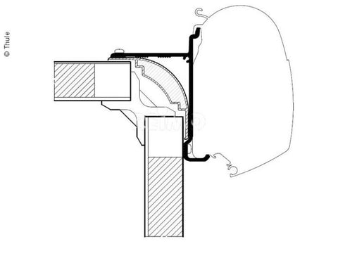 Adattatore per tenda Omnistor per High Top Serie 5, 4,5 m
