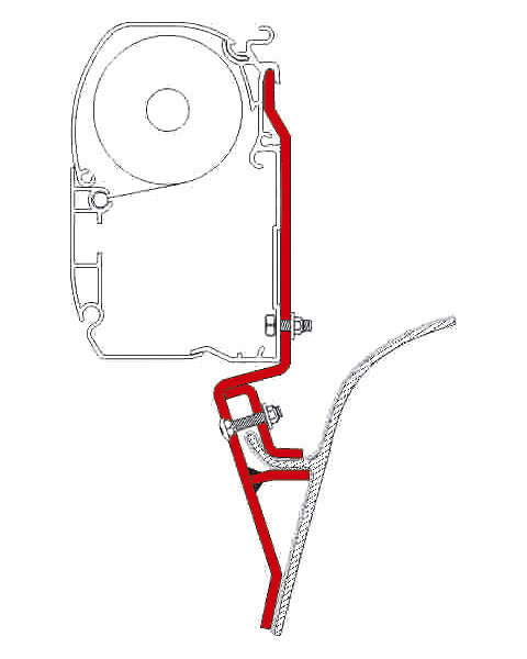 FIAMMA Adapter F45i/F45iL VW T2/T3