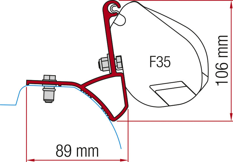 Fiamma Markisen-Adapter für Markise F35 Pro, Trafic.Vivaro ab 2015