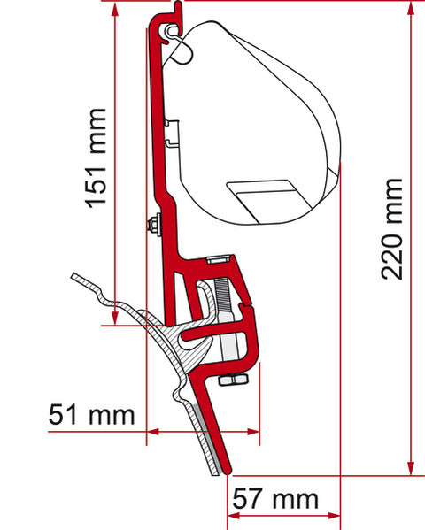 Adapter für Reimo Multirail T4 oder Brandrup