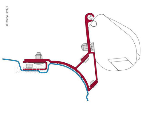 Fiamma Adapter f. VW-T5 Multivan o. Transporter für Fiamma Markise F35 UK Versio