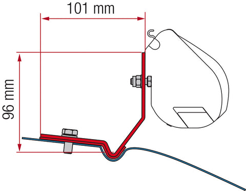 Adattatore FIAMMA per F35, VW Caddy Maxi, nero intenso