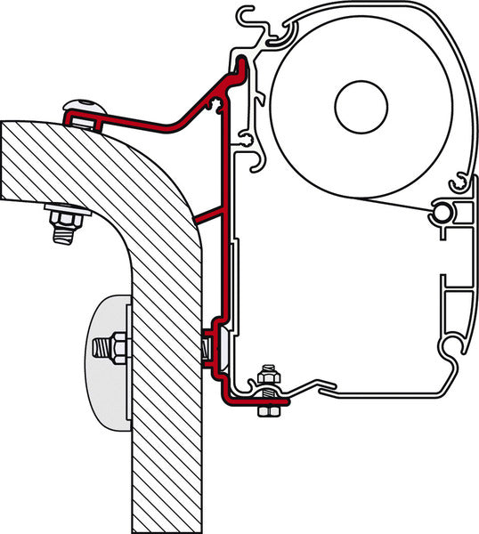 Fiamma Wand-Montage-Adapter Hymer Van / B2