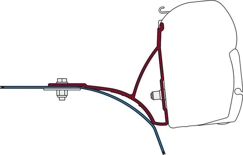 Fiamma Markisen-F45 Halterungsatz Fiat Ducato ab 06/2006 mit Dachträger