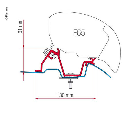 Adattatore Fiamma per tetto alto Sprinter F65 Eagle 400