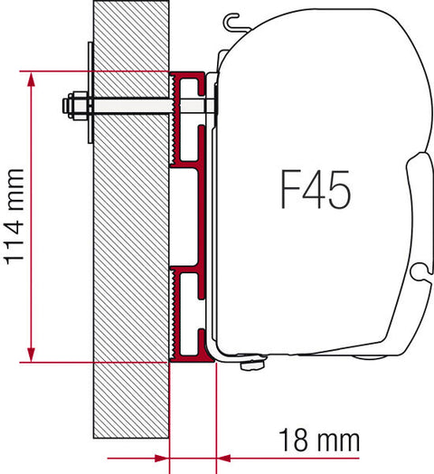 Adapter für F45i/F45iL/ZIP Sonderbefestigung
