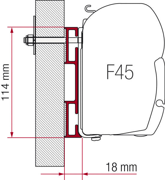 Adapter für F45i/F45iL/ZIP Sonderbefestigung