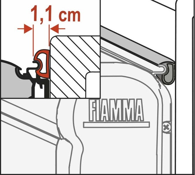 Fiamma Abdichtgummi Small, für F45, F50, F55 - Preis je lfm.