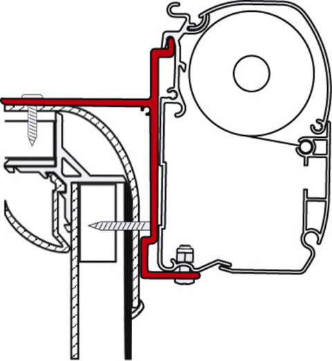 Adattatore per tendalino per Adria, Pilote, Bürstner